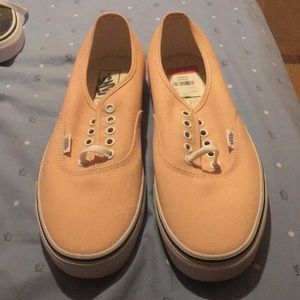 Brand new peach colored low top vans